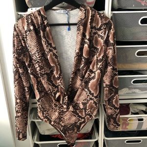 Zara snakeskin body suit